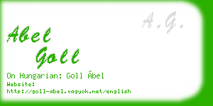 abel goll business card